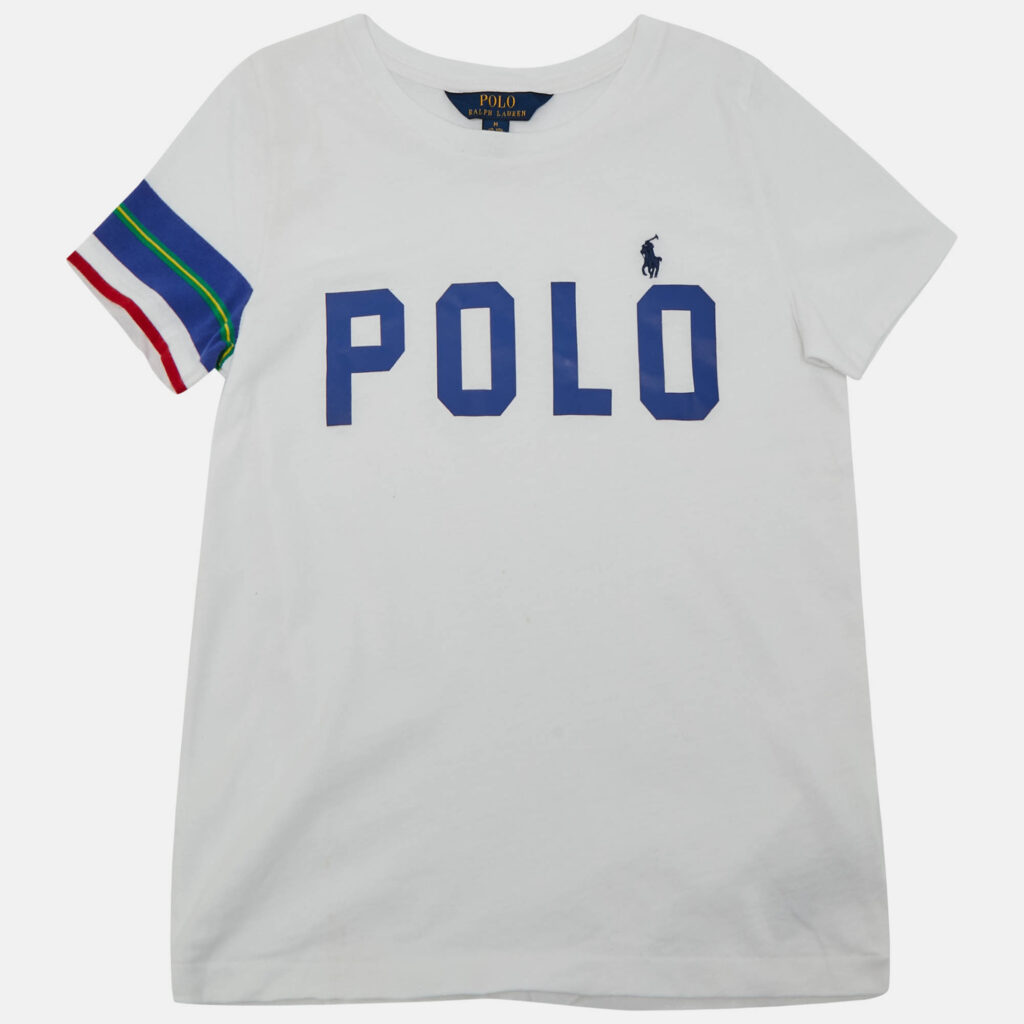 Polo Ralph Lauren Kids White Printed Jersey T-Shirt M/8-10Yr Polo Ralph Lauren Kids White Printed Jersey T-Shirt M/8-10Yr