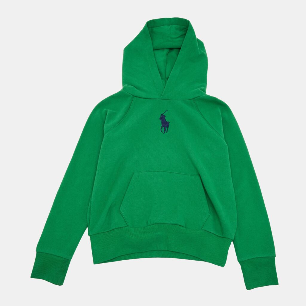 Polo Ralph Lauren Kids Green Logo Embroidered Cotton Blend Hoodie 8-10 Yrs Polo Ralph Lauren Kids Green Logo Embroidered Cotton Blend Hoodie 8-10 Yrs