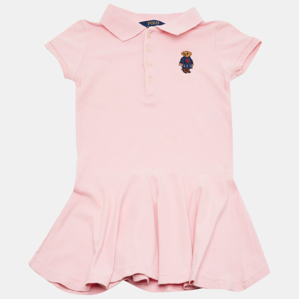 Polo Ralph Lauren Kids Pink Cotton Pique Mini Dress 3Yrs