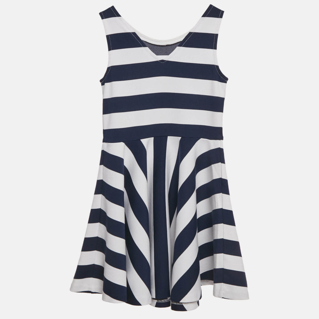 Polo Ralph Lauren Kids Blue/White Striped Jersey Flared Dress 8-10Yrs Polo Ralph Lauren Kids Blue/White Striped Jersey Flared Dress 8-10Yrs