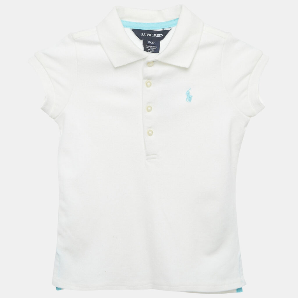 Ralph Lauren Kids White Cotton Polo T-Shirt 3Yrs Ralph Lauren Kids White Cotton Polo T-Shirt 3Yrs