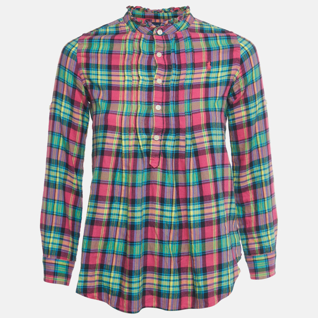 Ralph Lauren Kids Pink Checks Cotton Tunic 12Yrs Ralph Lauren Kids Pink Checks Cotton Tunic 12Yrs