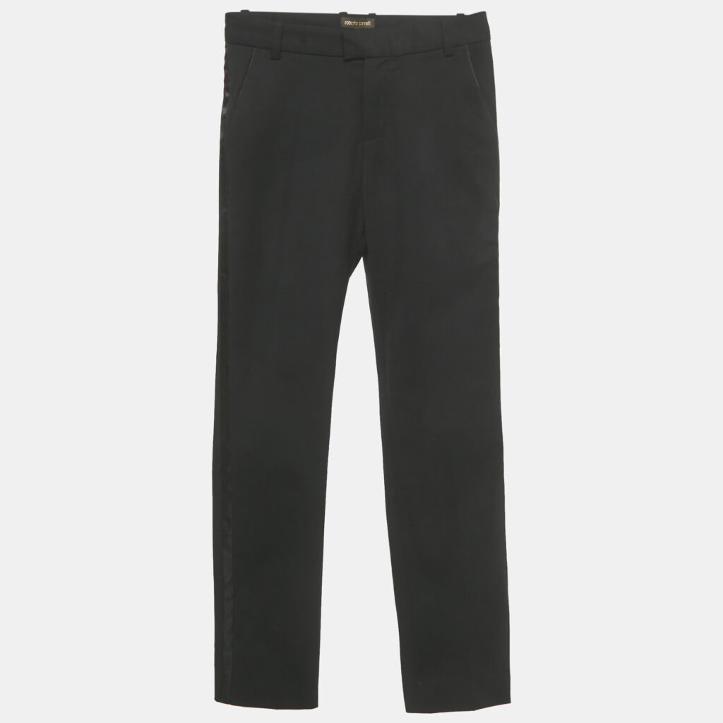 Roberto Cavalli Boys Black Black Wool Formal Pants XS Roberto Cavalli Boys Black Black Wool Formal Pants XS
