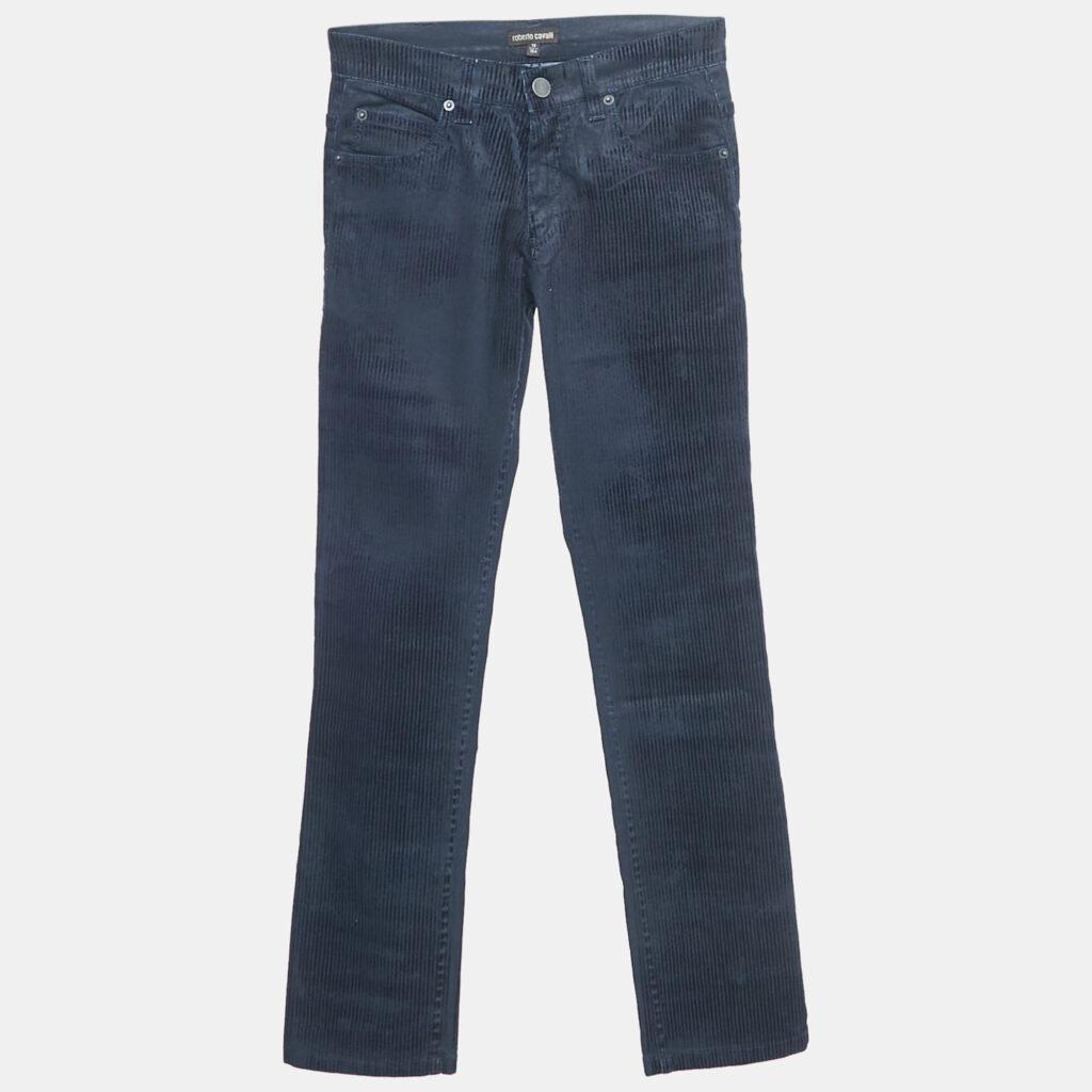 Roberto Cavalli Navy Blue Striped Denim Jeans 10 Yrs Roberto Cavalli Navy Blue Striped Denim Jeans 10 Yrs