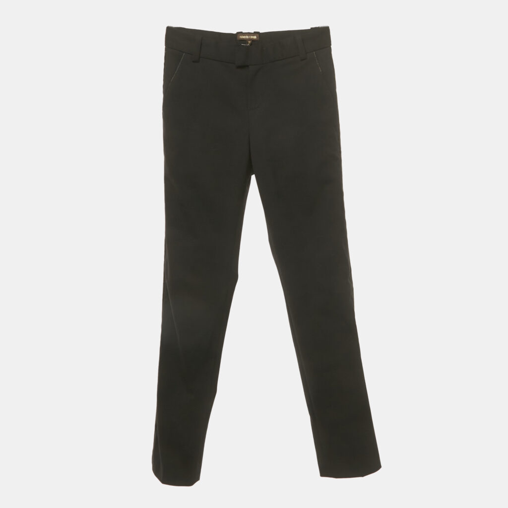 Roberto Cavalli Kids Black Wool Satin Side Band Trousers 10 Years Roberto Cavalli Kids Black Wool Satin Side Band Trousers 10 Years