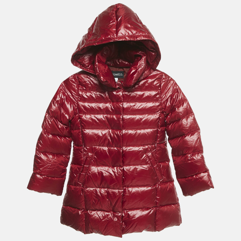Simonetta Kids Dark Red Nylon Zip-Up Hooded Down Jacket 6 Yrs Simonetta Kids Dark Red Nylon Zip-Up Hooded Down Jacket 6 Yrs