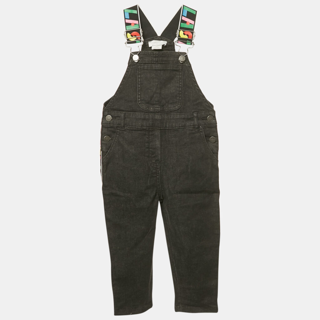 Stella McCartney Kids Black Denim Jumpsuit 3 Yrs Stella McCartney Kids Black Denim Jumpsuit 3 Yrs