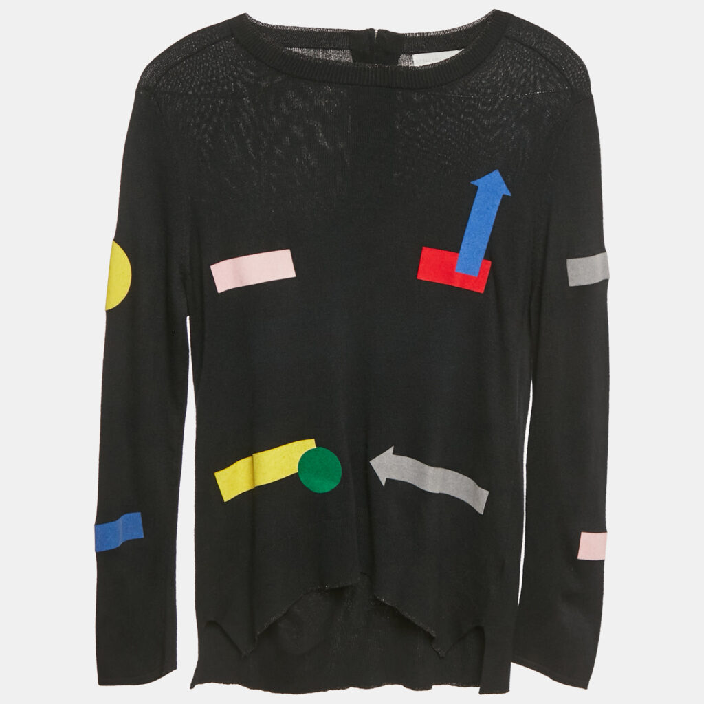 Stella McCartney Kids Black Applique Knit Sweatshirt 10 Yrs Stella McCartney Kids Black Applique Knit Sweatshirt 10 Yrs