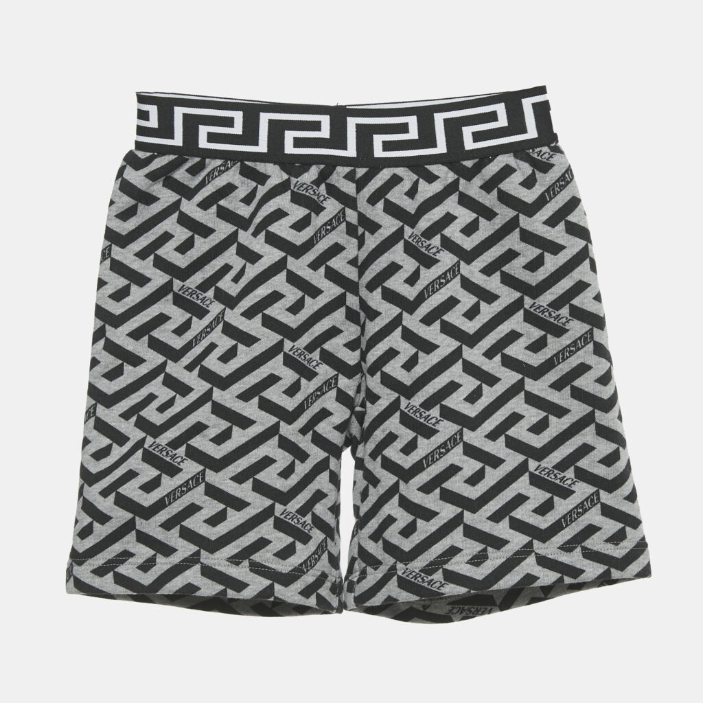 luxury-kids-versace-used-girls-p1219604-001-1.jpg Versace Kids Grey Printed Jersey Shorts 36M