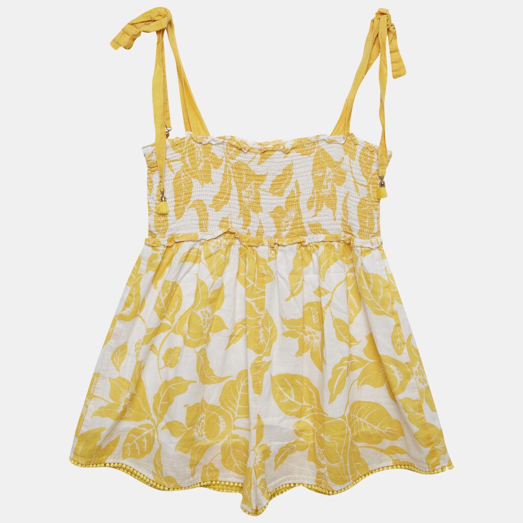 Zimmermann White/Yellow Printed Cotton Playsuit (10 Yrs) Zimmermann White/Yellow Printed Cotton Playsuit (10 Yrs)