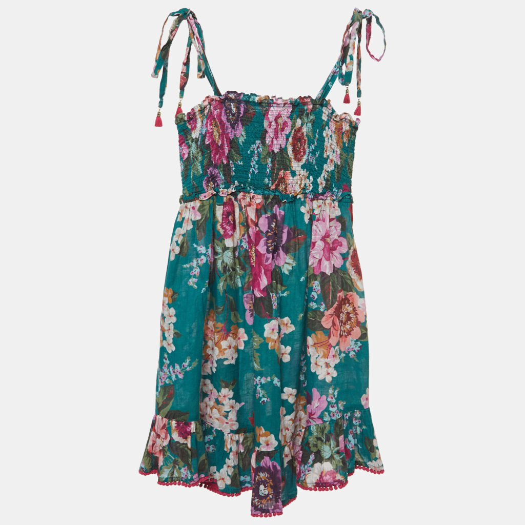 Zimmermann Green/Multicolor Floral Printed Cotton Dress (10 Yrs) Zimmermann Green/Multicolor Floral Printed Cotton Dress (10 Yrs)