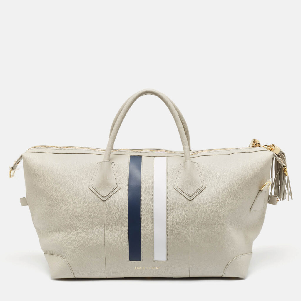 3.1 Phillip Lim Grey Leather Stripe Duffel Bags 3.1 Phillip Lim Grey Leather Stripe Duffel Bags