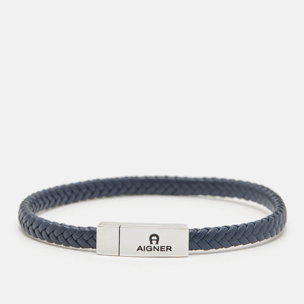 Aigner Leather Silver Tone Bracelet Aigner Leather Silver Tone Bracelet