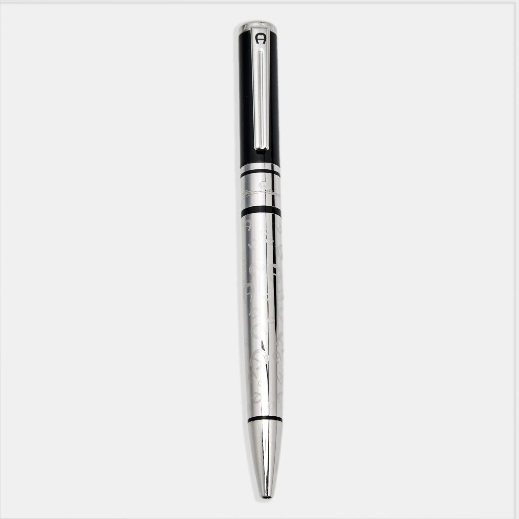 Aigner Logo Resin Silver Tone Ballpoint Aigner Logo Resin Silver Tone Ballpoint