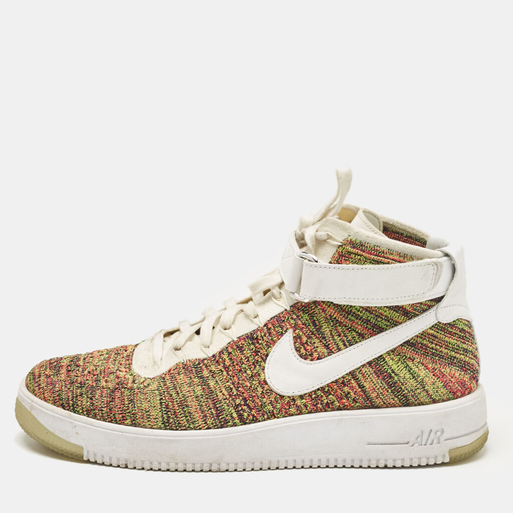Air Jordans Multicolor Fabric and Leather Air Force High Top Sneakers Size 46 Air Jordans Multicolor Fabric and Leather Air Force High Top Sneakers Size 46