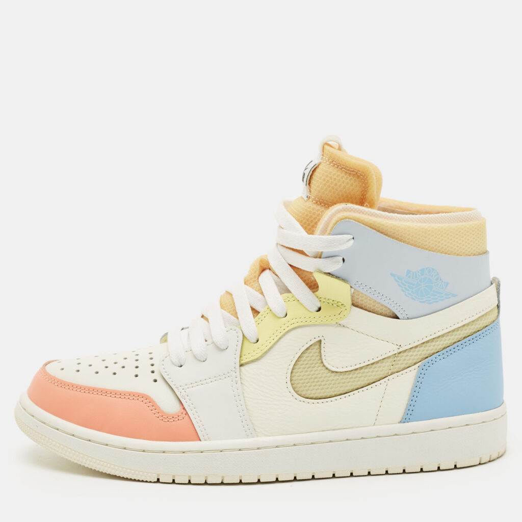 luxury-men-air-jordans-used-shoes-p1207903-001.jpg Air Jordans Multicolor Leather and Mesh Jordan 1 High Zoom Air CMFT To My First Coach Sneakers Size 42.5