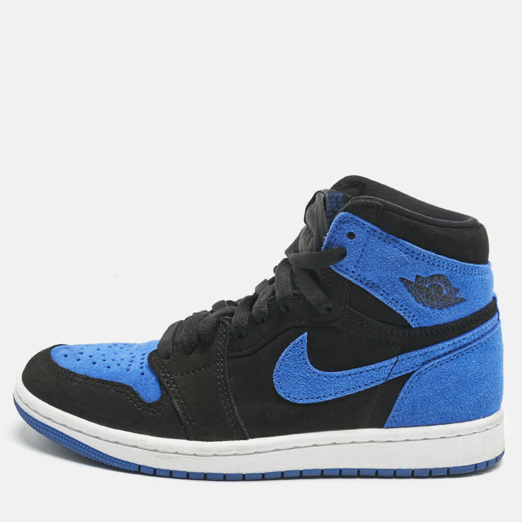 Air Jordans Blue/Black Suede Jordan 1 Retro High OG Royal Reimagined Sneakers Size 37.5 Air Jordans Blue/Black Suede Jordan 1 Retro High OG Royal Reimagined Sneakers Size 37.5