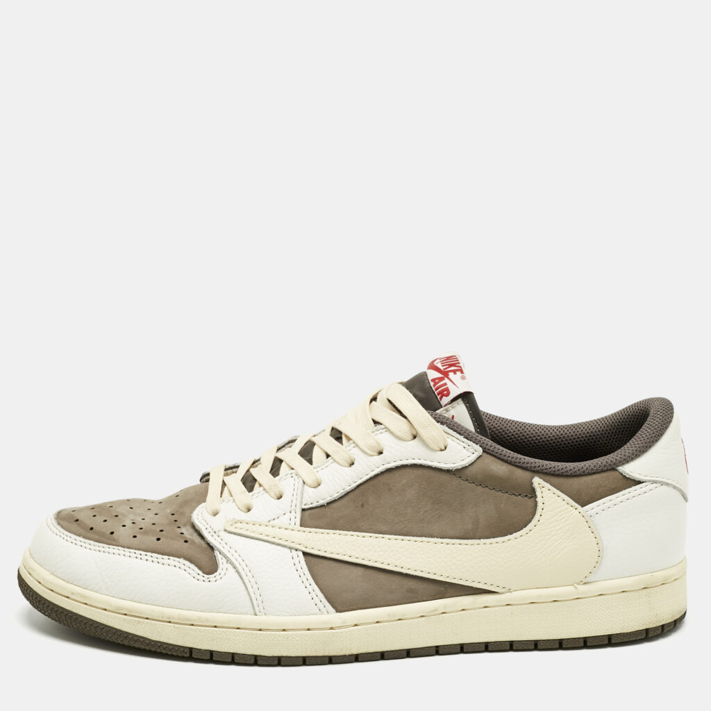 luxury-men-air-jordans-used-shoes-p1218739-001-1.jpg Air Jordans Multicolor Leather Jordan 1 Retro Low OG SP Travis Scott Reverse Mocha Sneakers Size 45.5