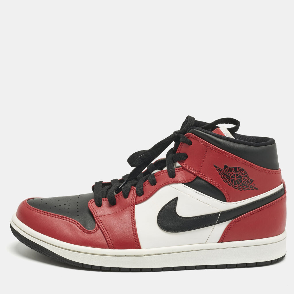 luxury-men-air-jordans-used-shoes-p1218755-001-1.jpg Air Jordans Multicolor Leather Jordan 1 Mid Chicago Toe Sneakers Size 45