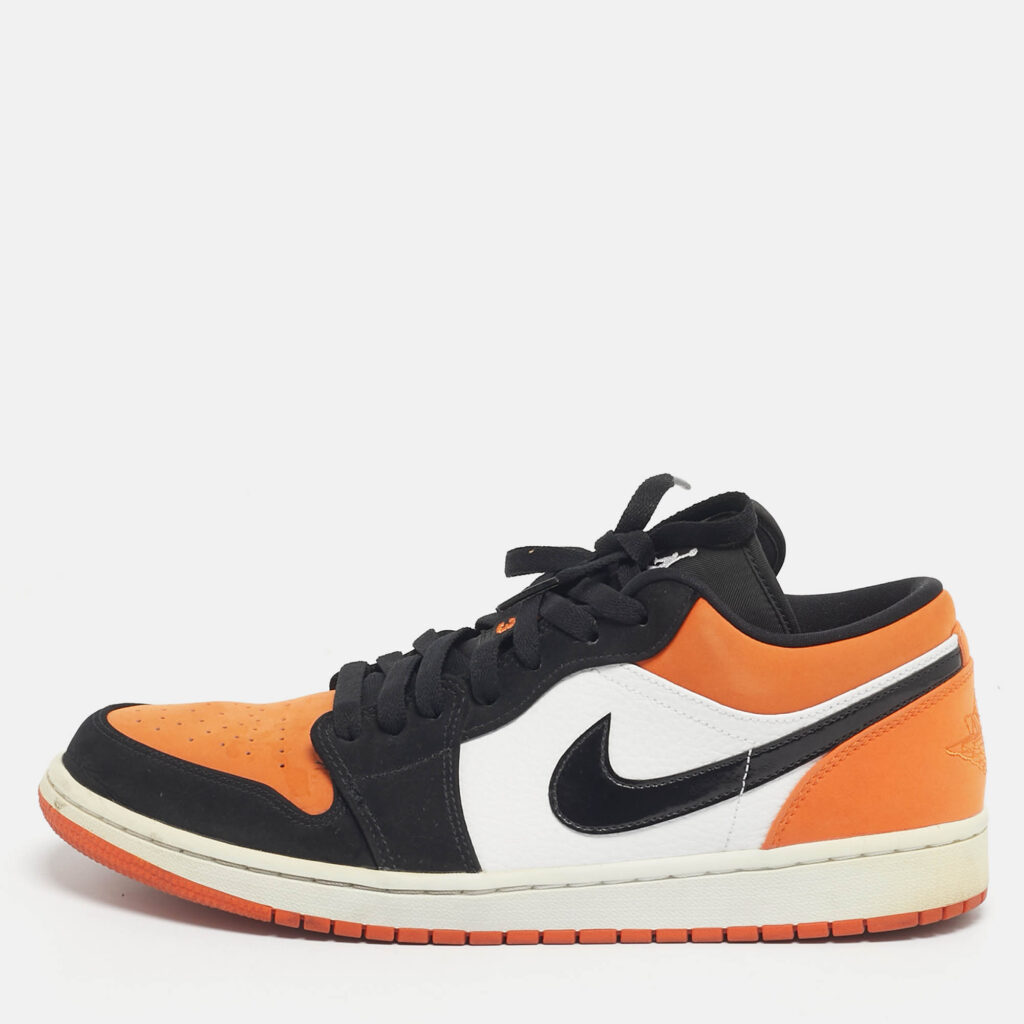 luxury-men-air-jordans-used-shoes-p1219732-010.jpg Air Jordans Multicolor Nubuck Leather Jordan 1 Low Shattered Backboard Sneakers Size 45