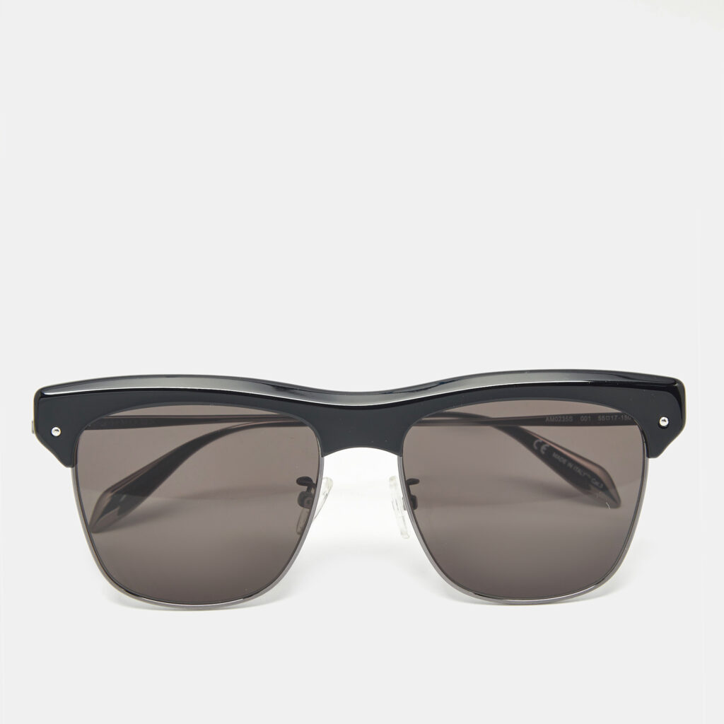 Alexander McQueen Black AM0235S Square Sunglasses Alexander McQueen Black AM0235S Square Sunglasses