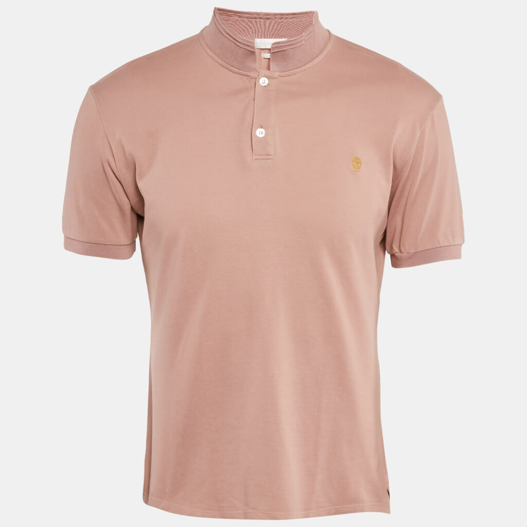 Alexander McQueen Pale Pink Cotton Pique Polo T-Shirt M Alexander McQueen Pale Pink Cotton Pique Polo T-Shirt M