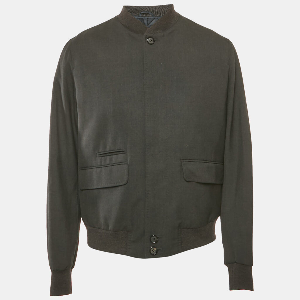 Alexander McQueen Grey Wool Button Front Jacket XXL