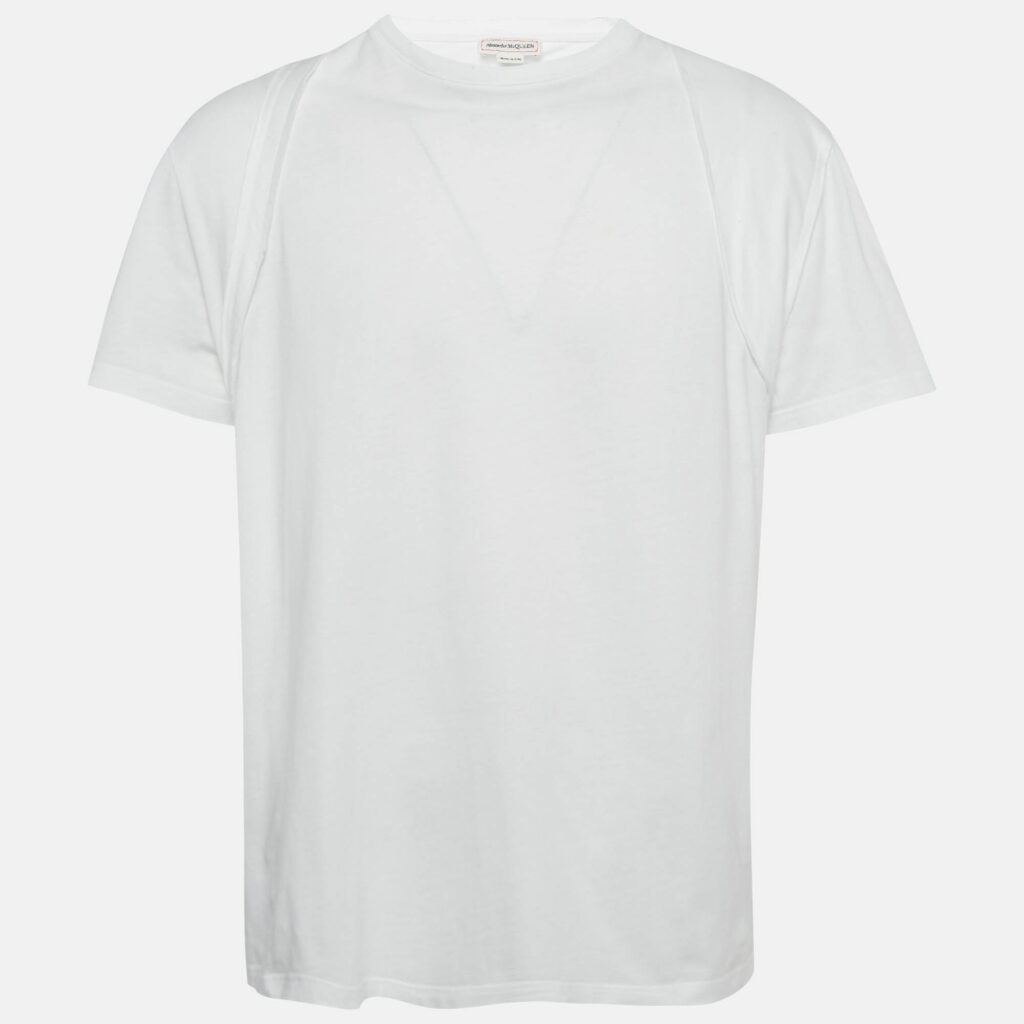 Alexander McQueen White Jersey Crewneck T-Shirt M Alexander McQueen White Jersey Crewneck T-Shirt M