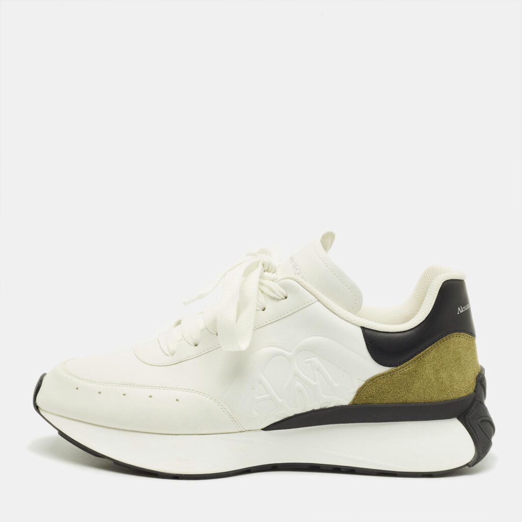 Alexander McQueen Multicolor Leather and Suede Sprint Runner Sneakers Size 45 Alexander McQueen Multicolor Leather and Suede Sprint Runner Sneakers Size 45