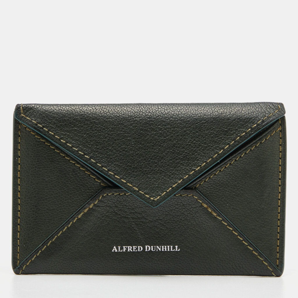 Alfred Dunhill Green Leather Flap Card Case Alfred Dunhill Green Leather Flap Card Case