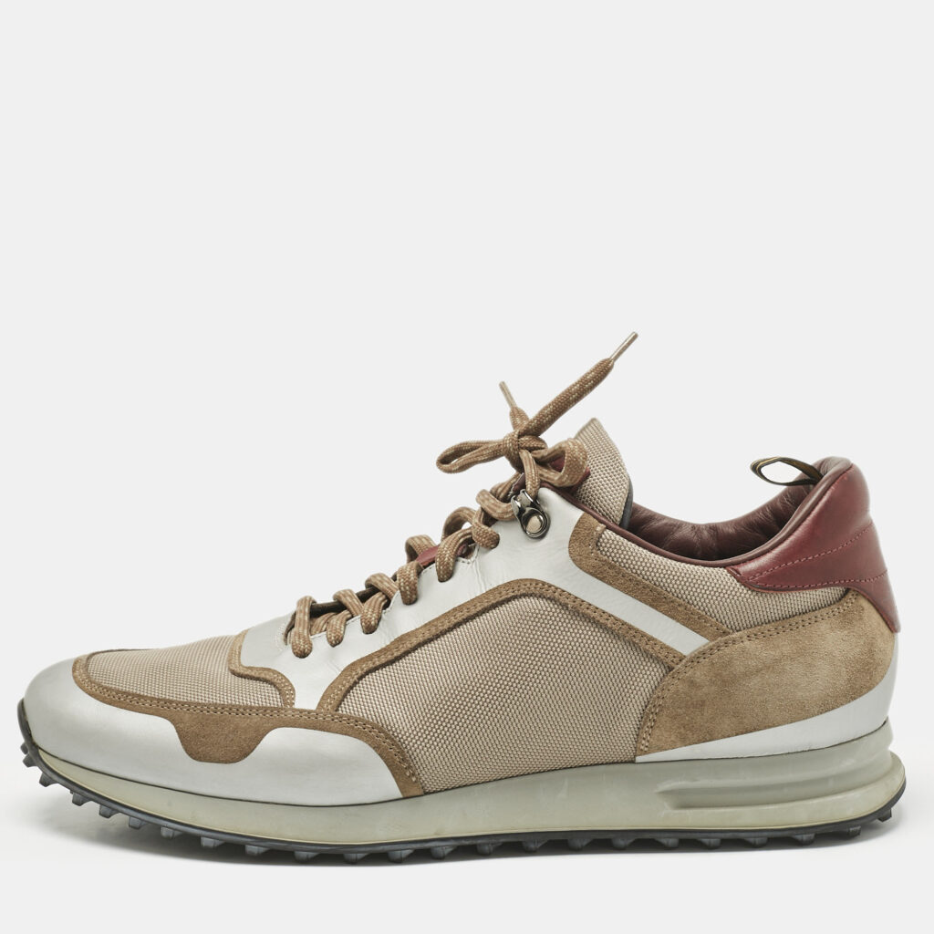 Alfred Dunhill Multicolor Leather and Mesh Radial Runner Sneakers Size 46 Alfred Dunhill Multicolor Leather and Mesh Radial Runner Sneakers Size 46