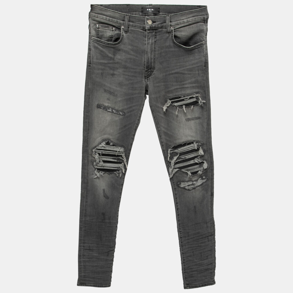 Amiri Grey Distressed Denim Skinny Jeans M Waist 31" Amiri Grey Distressed Denim Skinny Jeans M Waist 31"