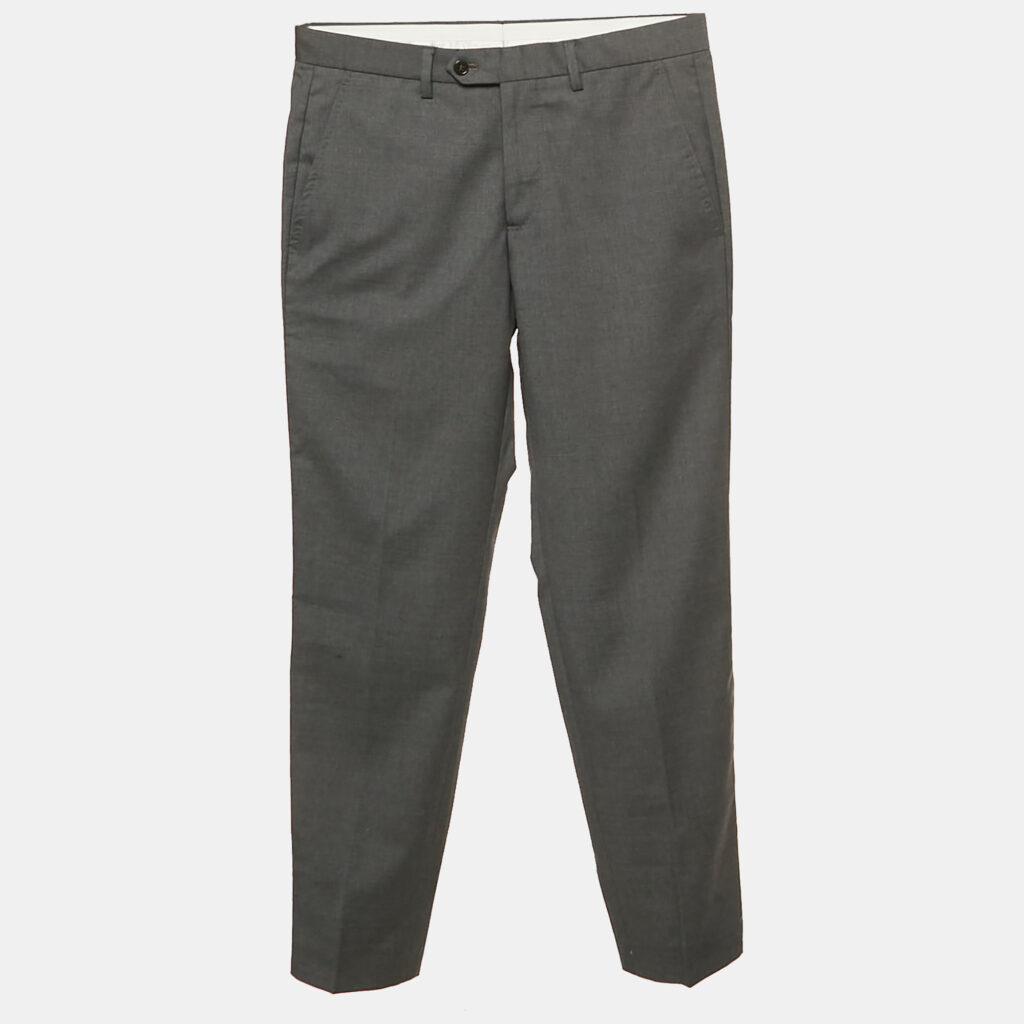 Armani Collezioni Dark Grey Wool Trousers S