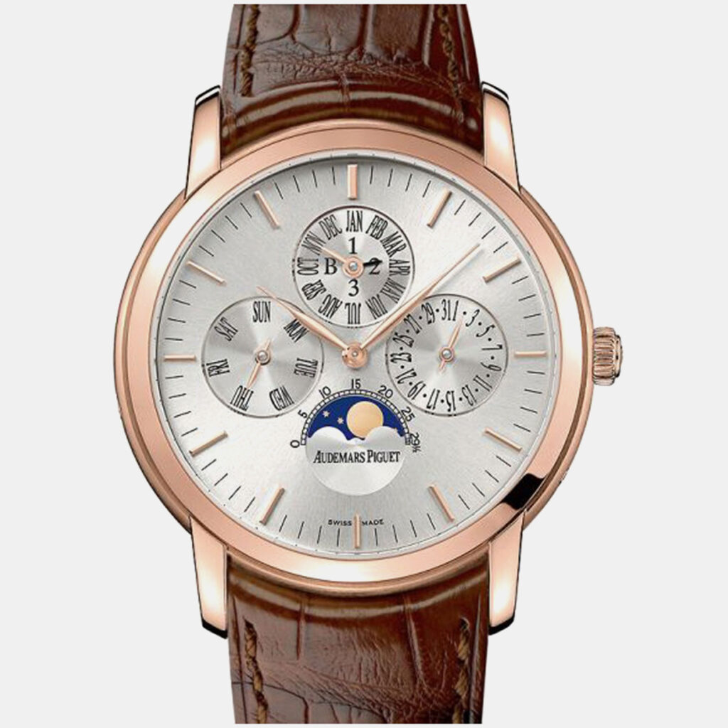 Audemars Piguet Jules 26390OR.OO.D088CR.01 Automatic Silver 18k Rose Gold Men's Wristwatch 41 mm Audemars Piguet Jules 26390OR.OO.D088CR.01 Automatic Silver 18k Rose Gold Men's Wristwatch 41 mm