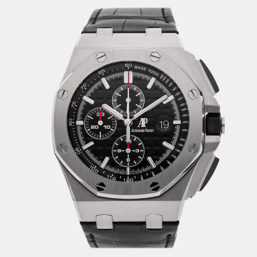 Pre-Owned Audemars Piguet Royal Oak Offshore Limited Edition Chronograph 26412PT.OO.A002CR.01 Black Automatic Platinum Men's Wristwatch 44 MM
