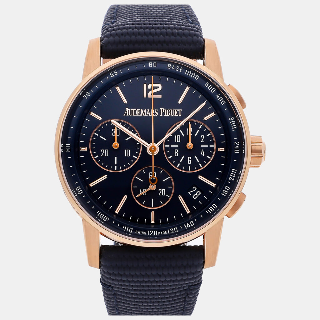Audemars Piguet Code 11.59 26393OR.OO.A027KB.01 Automatic Blue 18k Rose Gold Men’s Wristwatch 41mm Audemars Piguet Code 11.59 26393OR.OO.A027KB.01 Automatic Blue 18k Rose Gold Men’s Wristwatch 41mm