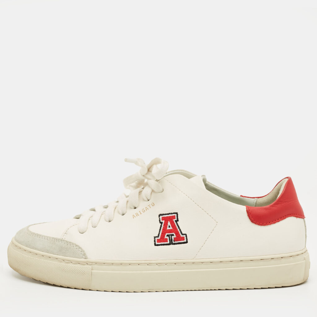 Axel Arigato White/Red Leather Clean 90 Lace Up Sneakers Size 40 Axel Arigato White/Red Leather Clean 90 Lace Up Sneakers Size 40