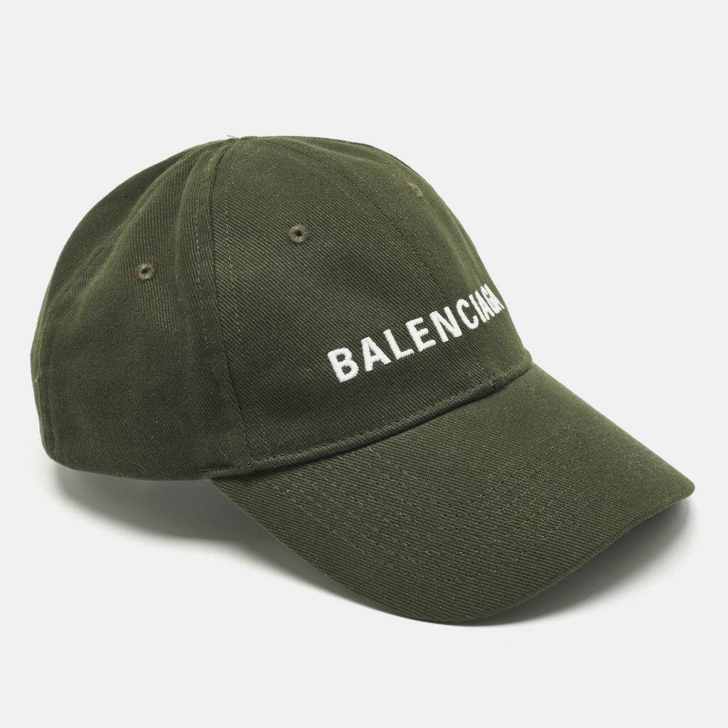 luxury-men-balenciaga-used-accessories-p1216840-009-1.jpg Balenciaga Green Logo Embroidered Cotton Baseball Cap L