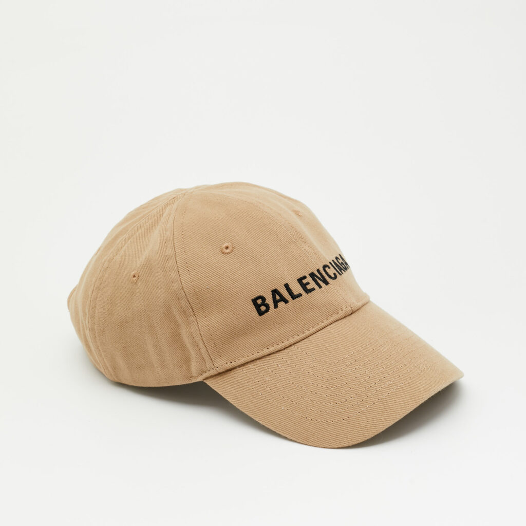 Balenciaga Beige Logo Embroidered Cotton Baseball Cap L Balenciaga Beige Logo Embroidered Cotton Baseball Cap L