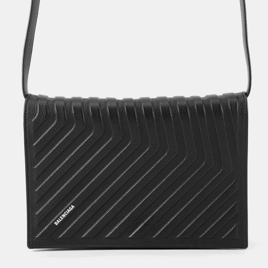 Balenciaga Calf Wrap Shoulder Bag Black Leather Balenciaga Calf Wrap Shoulder Bag Black Leather