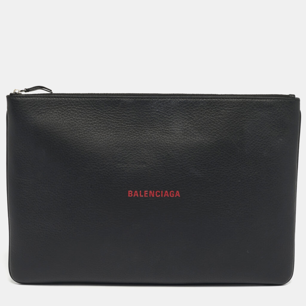 Balenciaga Black Leather Everyday Zip Pouch Balenciaga Black Leather Everyday Zip Pouch