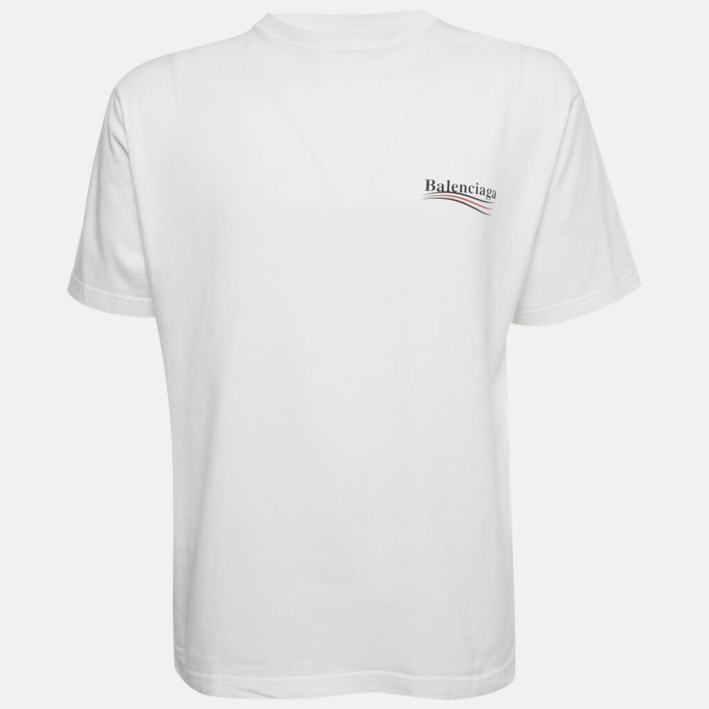 Balenciaga White Political Campaign Print Cotton T-Shirt XXS Balenciaga White Political Campaign Print Cotton T-Shirt XXS