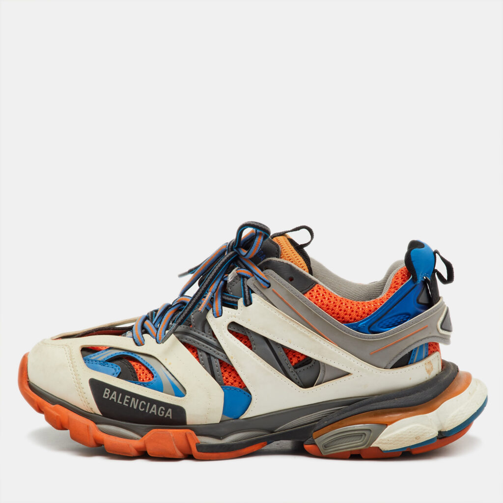 Balenciaga Multicolor Faux Leather and Mesh Track Sneakers Size 41 Balenciaga Multicolor Faux Leather and Mesh Track Sneakers Size 41