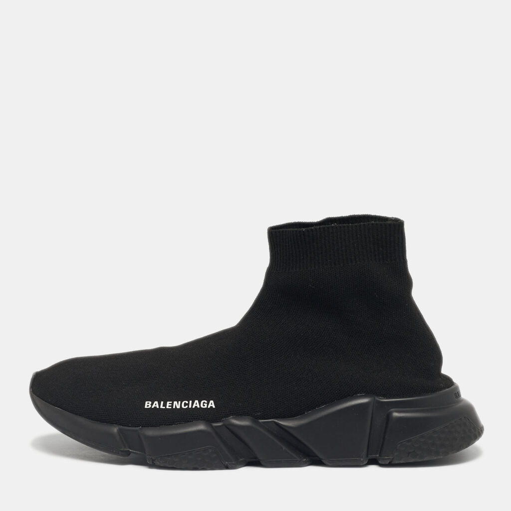 Balenciaga Black Knit Fabric Speed Trainer Sneakers Size 45 Balenciaga Black Knit Fabric Speed Trainer Sneakers Size 45