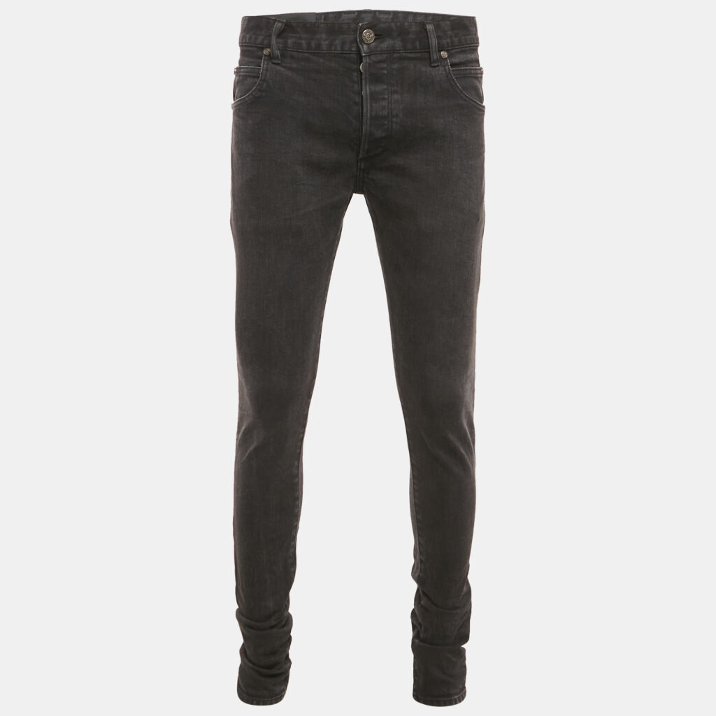 Balmain Black Washed Denim Slim Fit Jeans M Waist 32" Balmain Black Washed Denim Slim Fit Jeans M Waist 32"