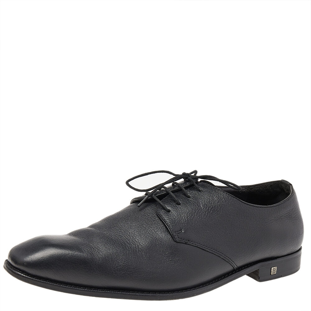 Balmain Black Leather Lace Up Derby Size 46 Balmain Black Leather Lace Up Derby Size 46