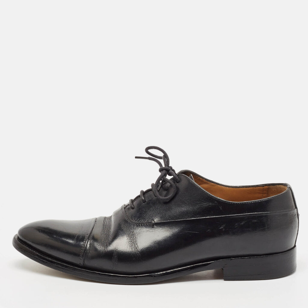 Berluti Black Leather Cap Toe Lace Up Oxfords Size 44 Berluti Black Leather Cap Toe Lace Up Oxfords Size 44