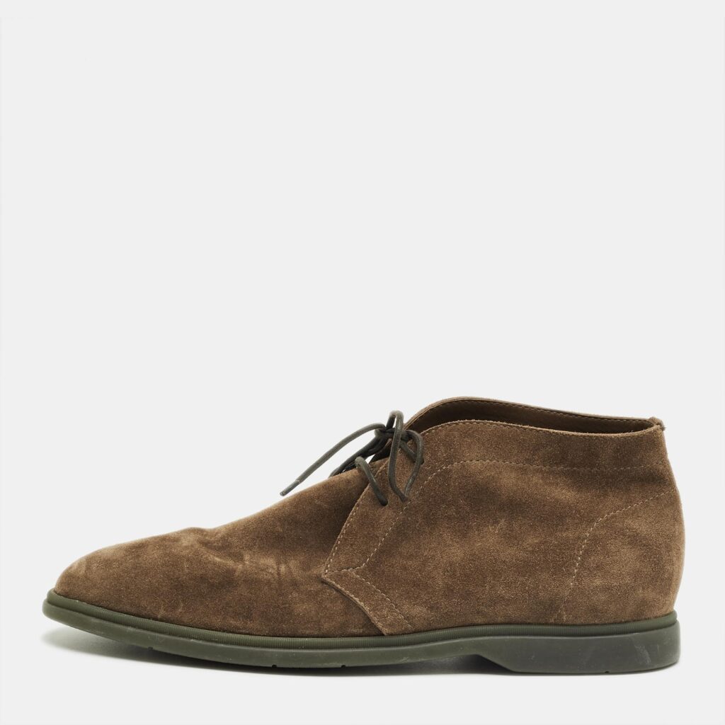 Berluti Brown Suede Lace Up Boots Size 42