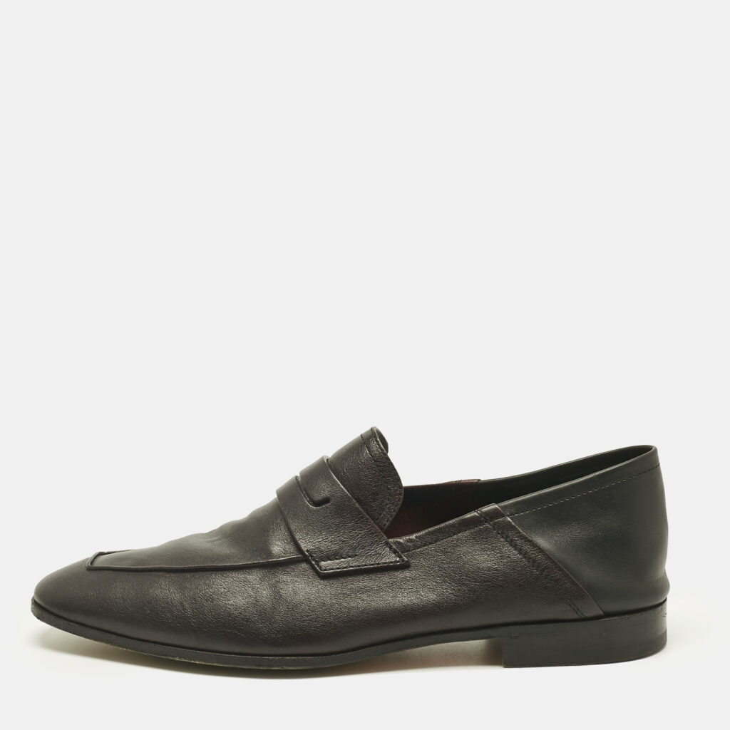 Berluti Burgundy/Black Leather Penny Loafers Size 42 Berluti Burgundy/Black Leather Penny Loafers Size 42