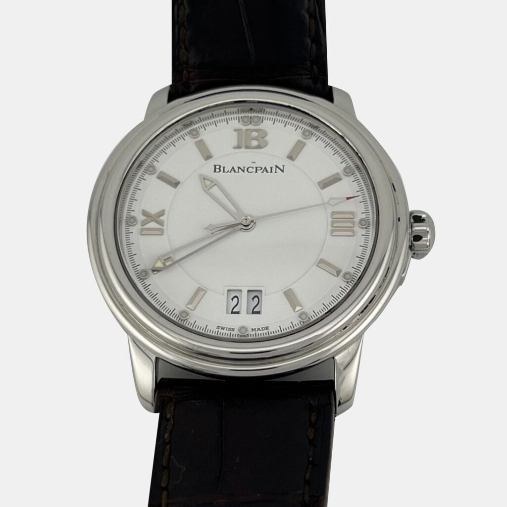 Blancpain Leman Ultra Slim Big Date 2150-1127-53 Automatic White Stainless Steel Men's Wristwatch 38 mm Blancpain Leman Ultra Slim Big Date 2150-1127-53 Automatic White Stainless Steel Men's Wristwatch 38 mm